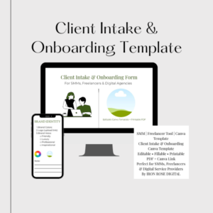 Client Intake & Onboarding Editable Canva Template